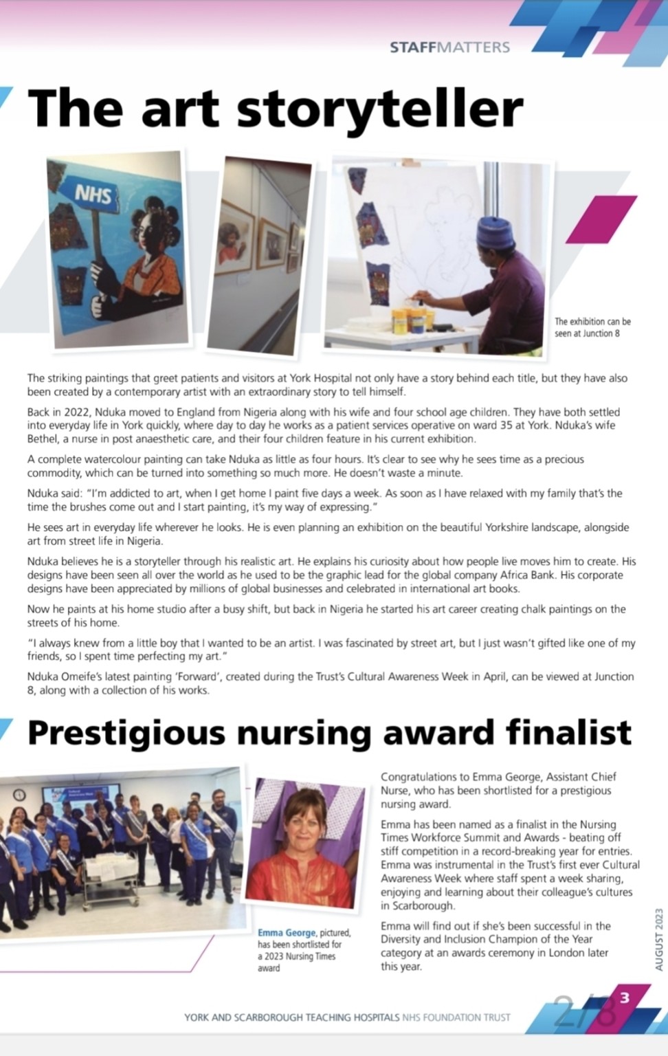 The art storyteller — Staff Matters · York and Scarborough Teaching Hospitals